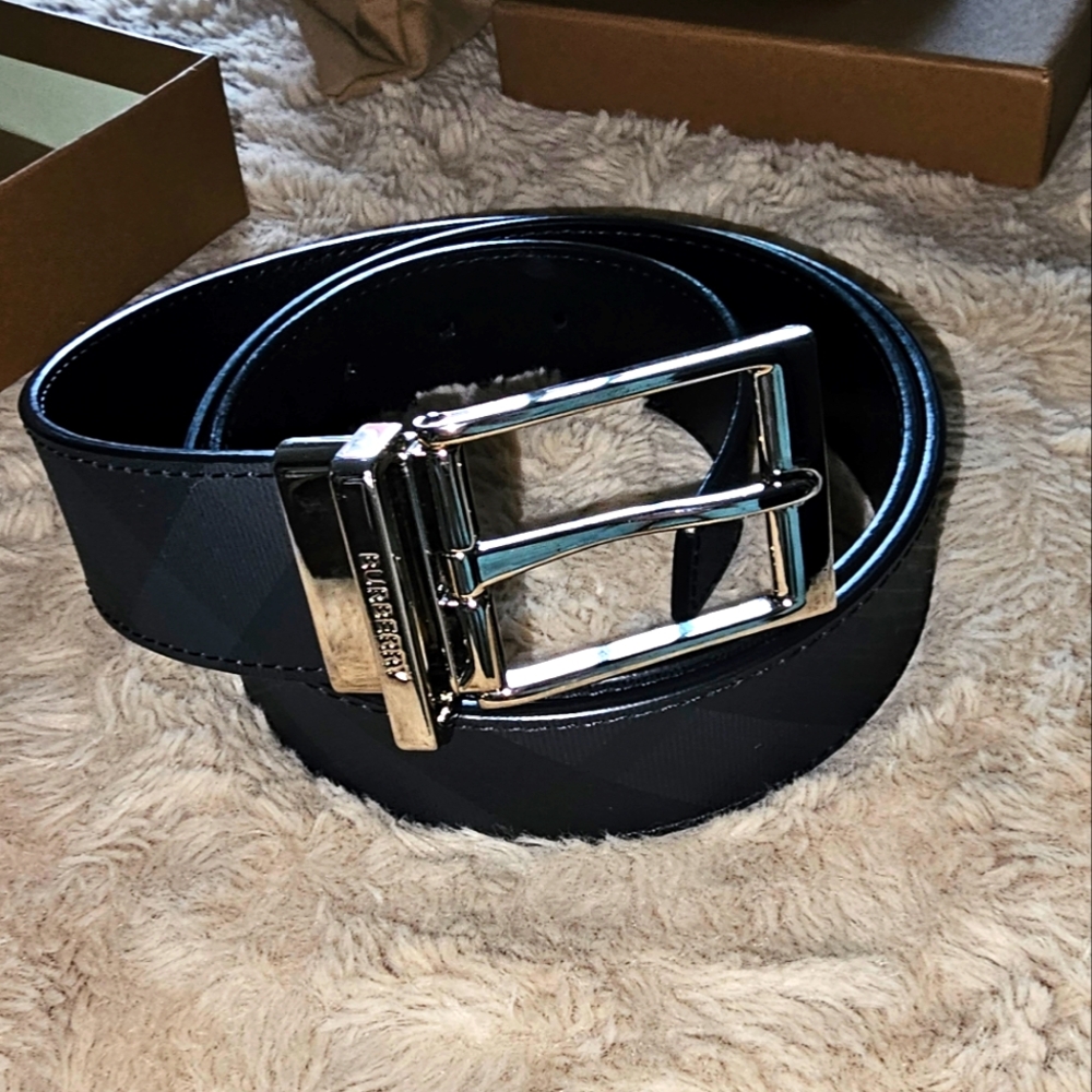 Men's Black Burberry Belt